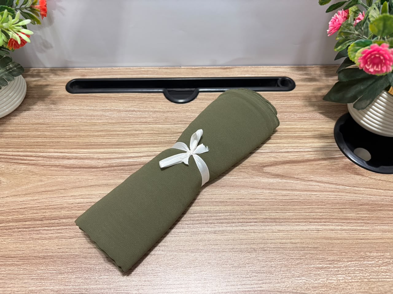 Plain Chiffon Scraf – Olive Green