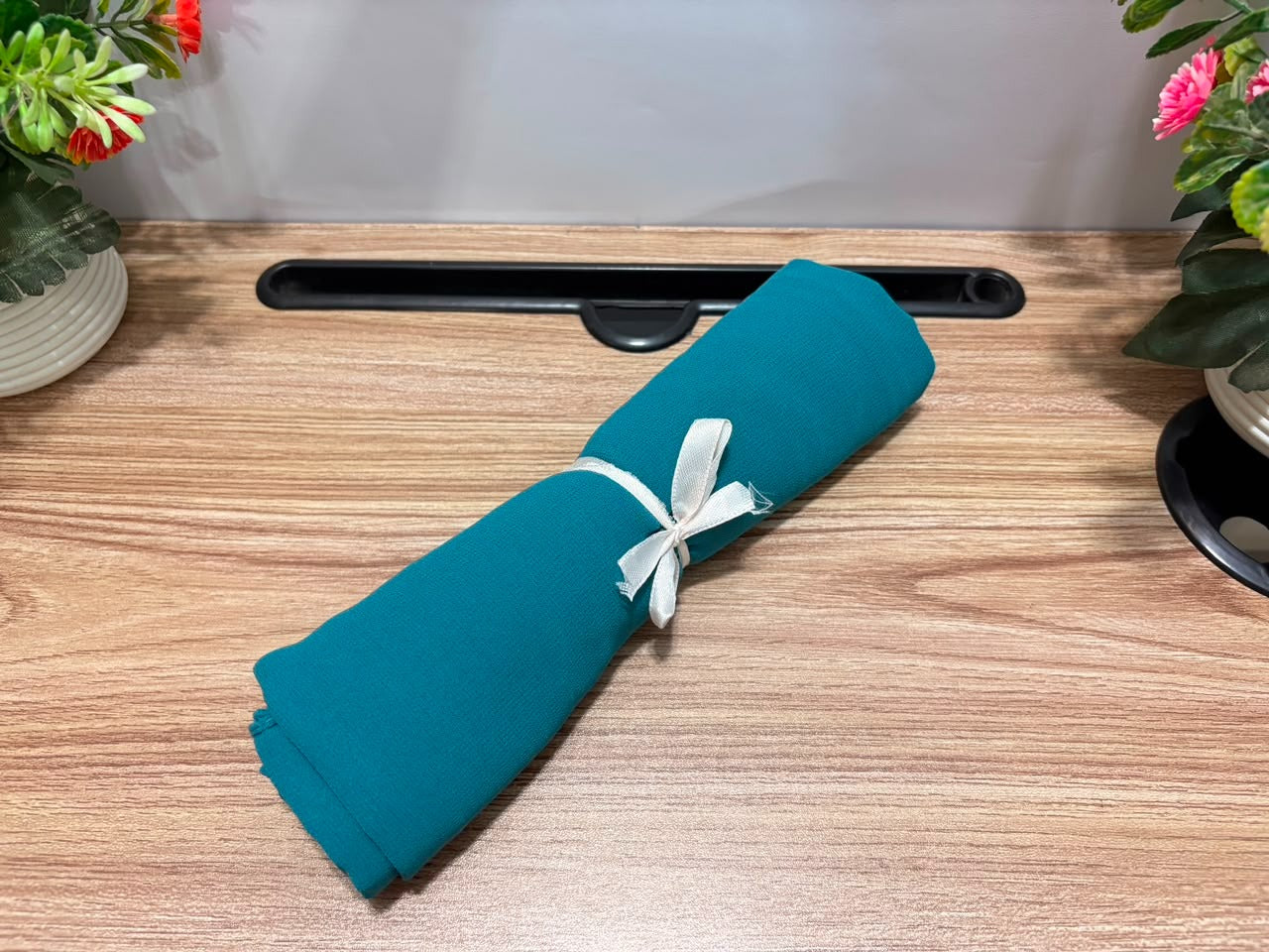 Plain Chiffon Scraf – Teal Blue