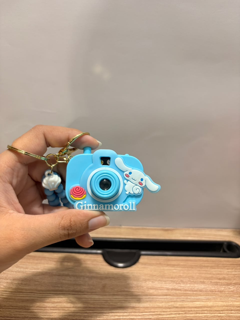 Sakura Camera Silicone Keychain – Kawaii Bag Charm