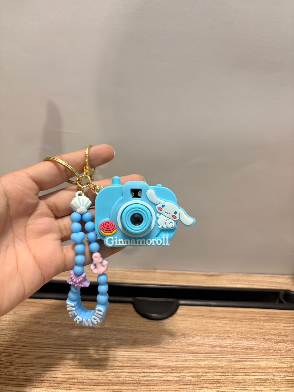 Sakura Camera Silicone Keychain – Kawaii Bag Charm