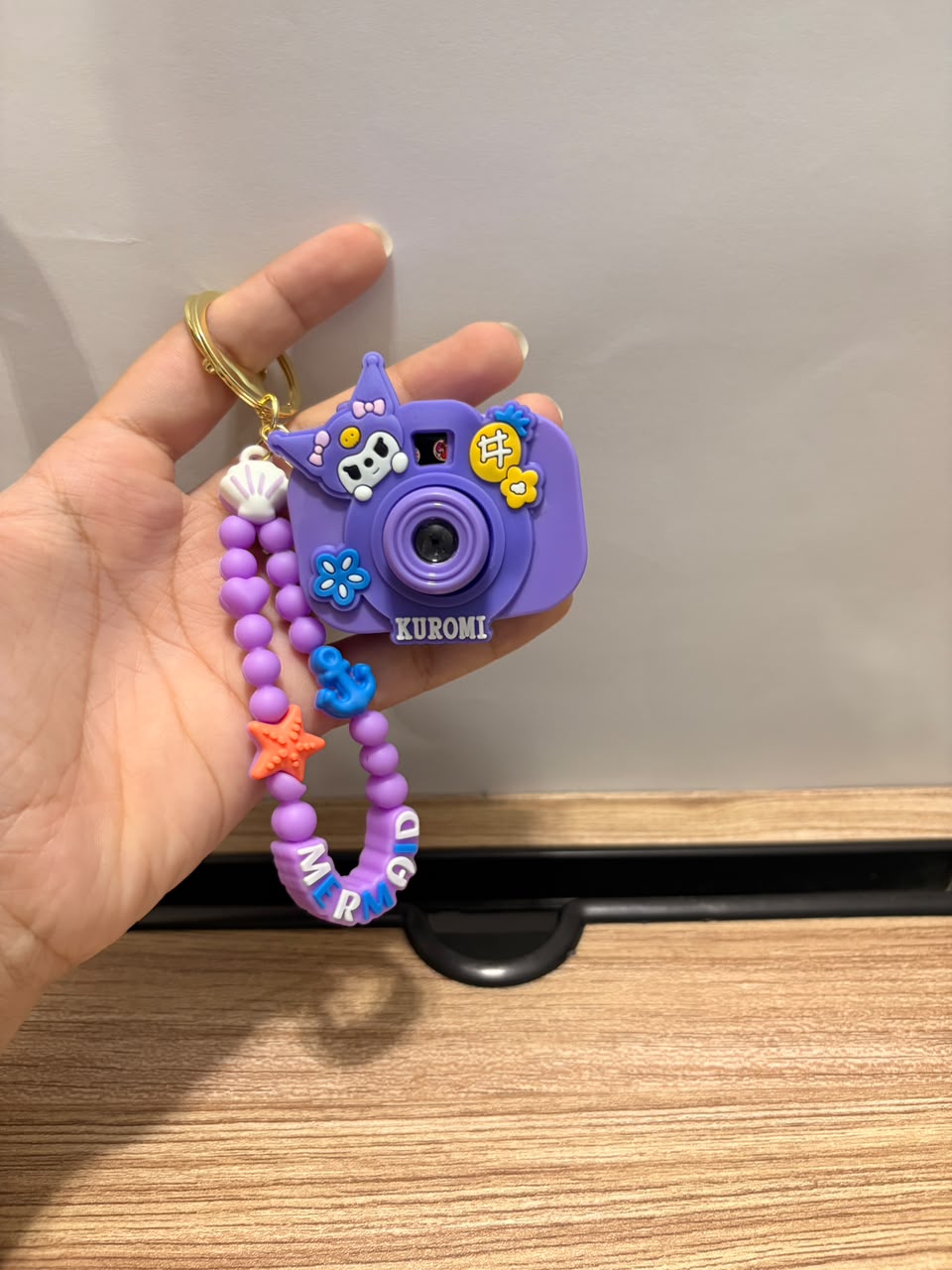 Sakura Camera Silicone Keychain – Kawaii Bag Charm