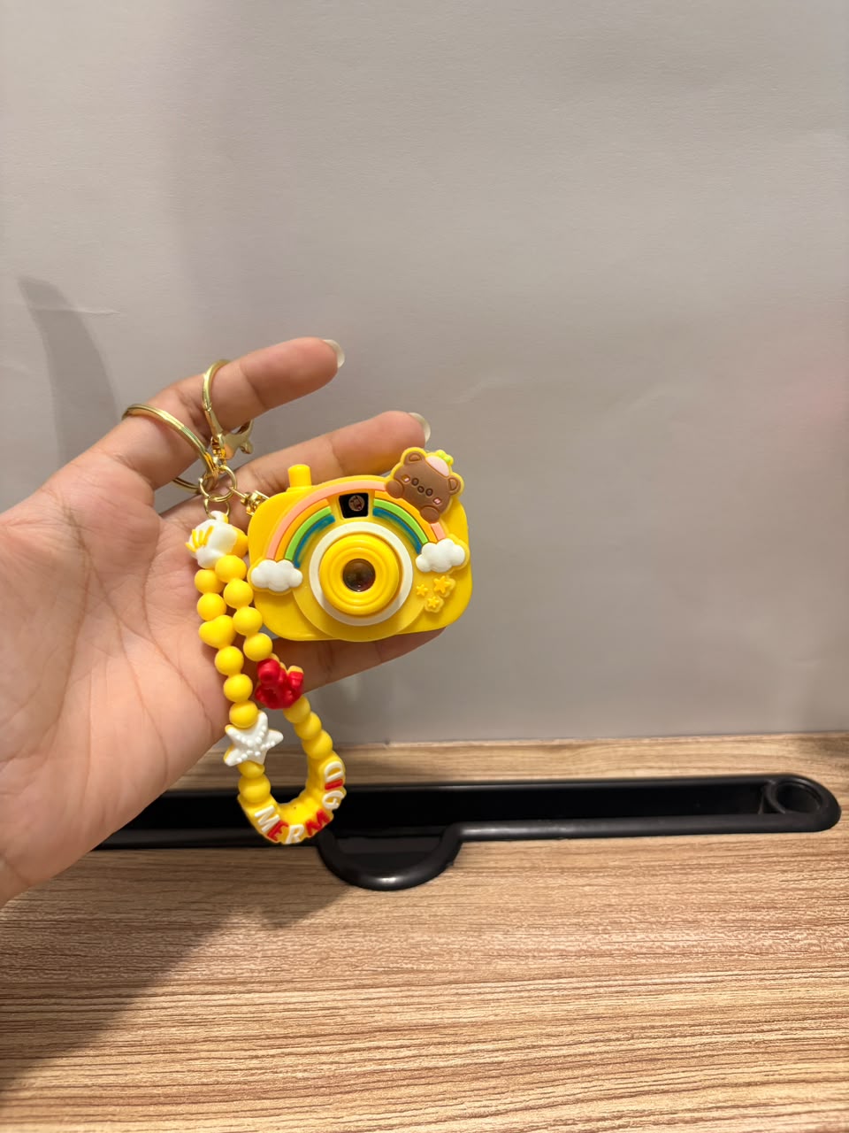 Sakura Camera Silicone Keychain – Kawaii Bag Charm