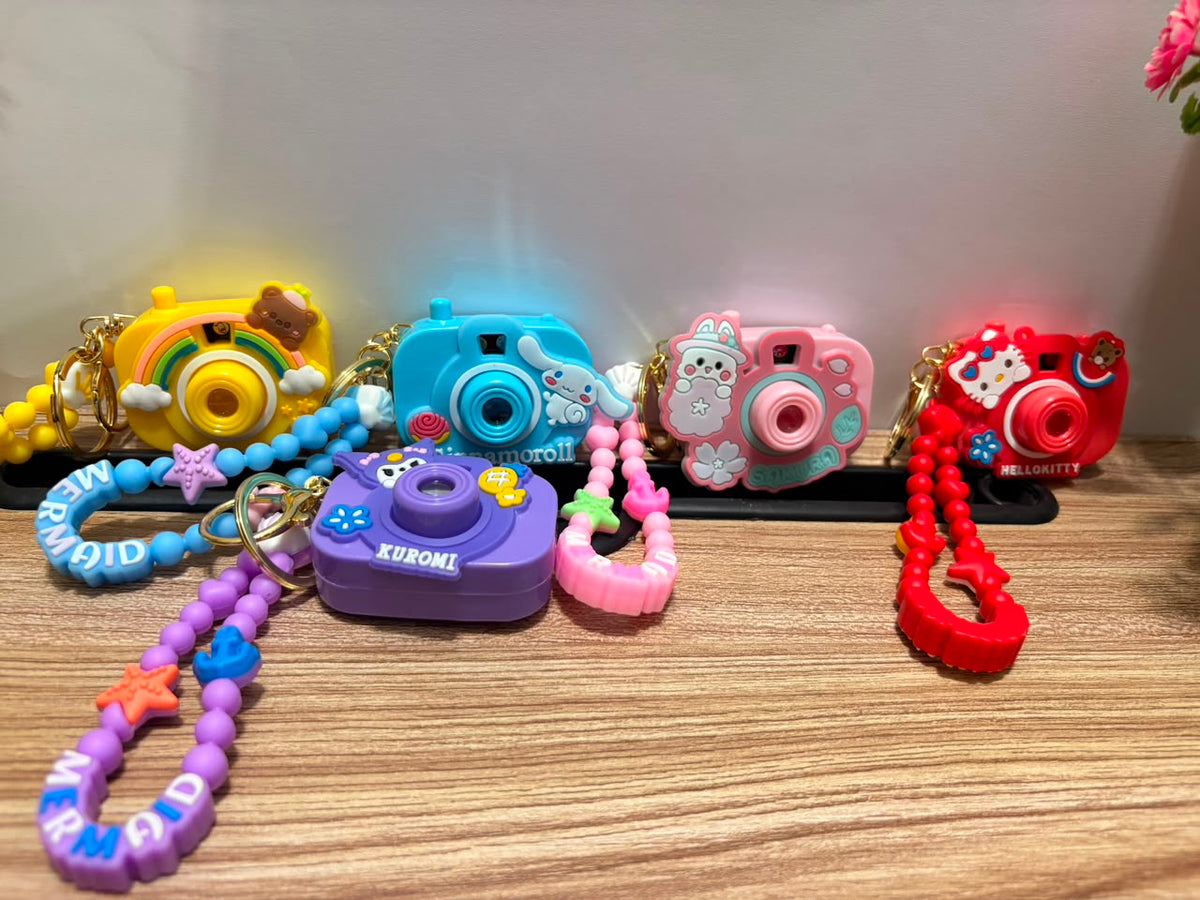 Sakura Camera Silicone Keychain – Kawaii Bag Charm