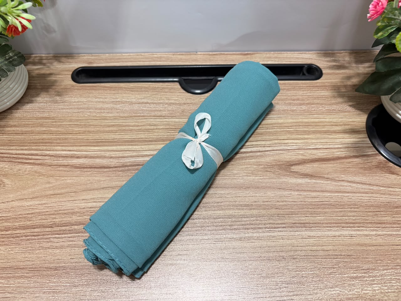 Plain Chiffon Scarf – Turquoise Blue